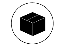 Icone carton noir
