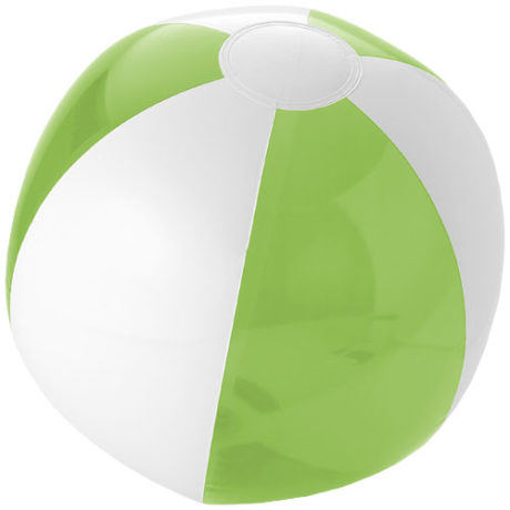 Ballon de plage plastique blanc et vert