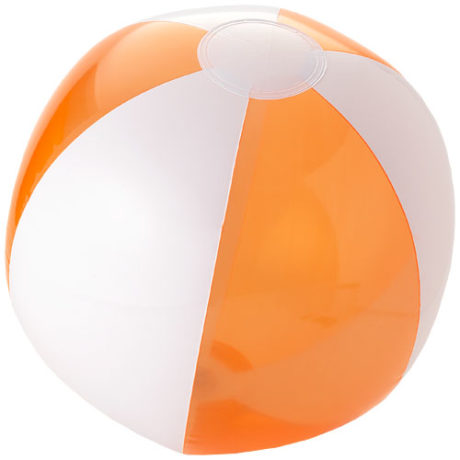 Ballon de plage plastique orange et blanc