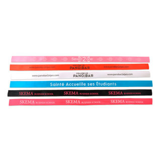 Gamme de couleurs bracelets tissu personnalisable
