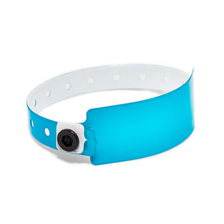 Bracelet plastique bleu personnalisable