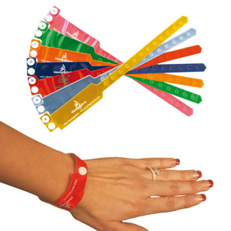 Gamme de couleurs bracelet plastique