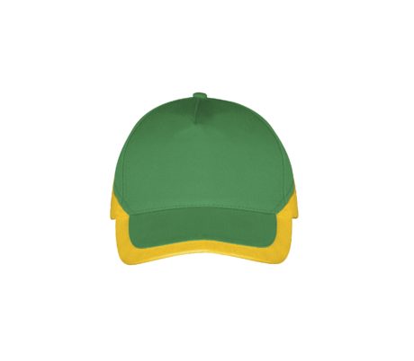 Casquette bicolore vert et jaune