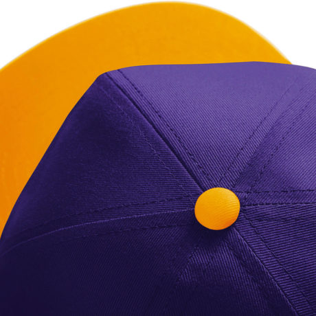 Casquette snapback bicolore jaune et violette