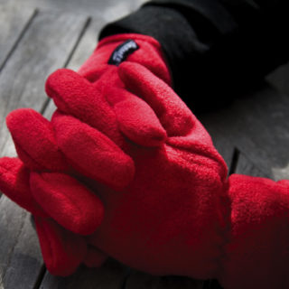 Gants polyester rouge