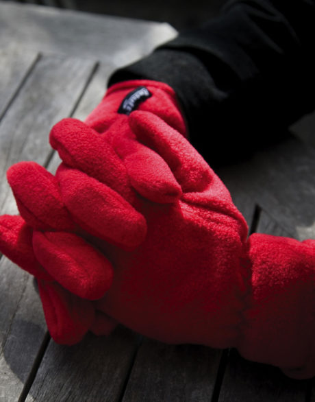 Gants polyester rouge