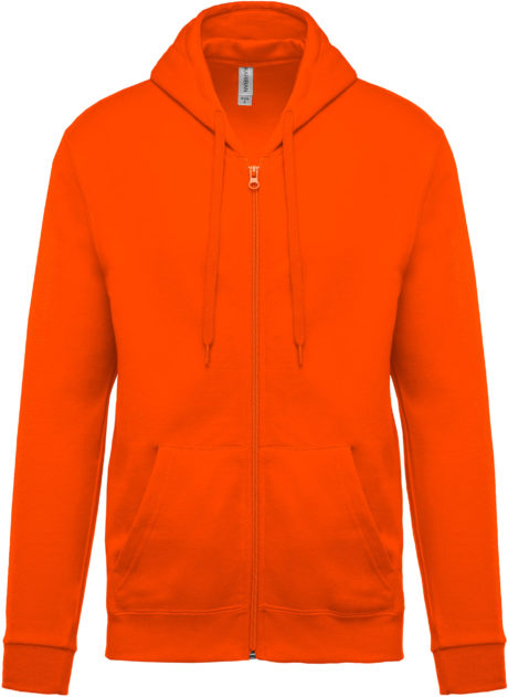 sweat à capuche orange