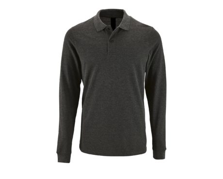 Polo manches longues anthracite