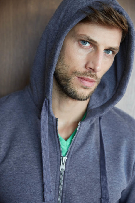 Sweat Capuche Fit Look Chiné