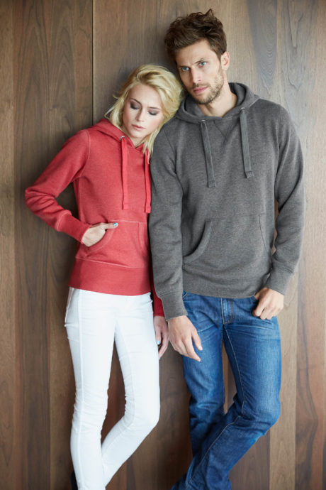Sweat Capuche Fit Look Chiné