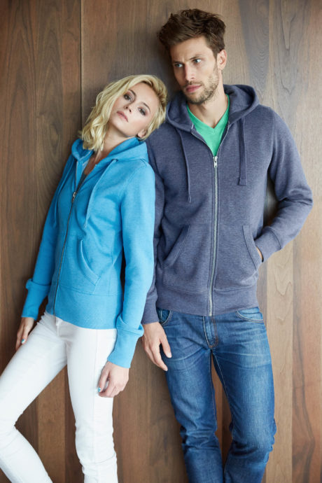 Sweat Capuche Fit Look Chiné