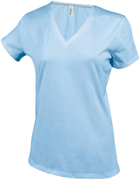 T Shirt Col V Fit Look