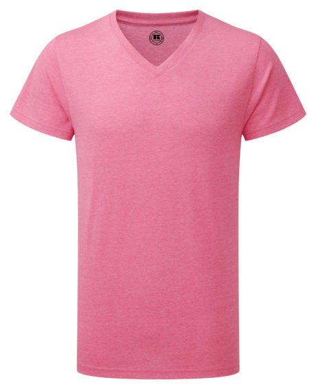 T Shirt Col V Fit Look Chiné