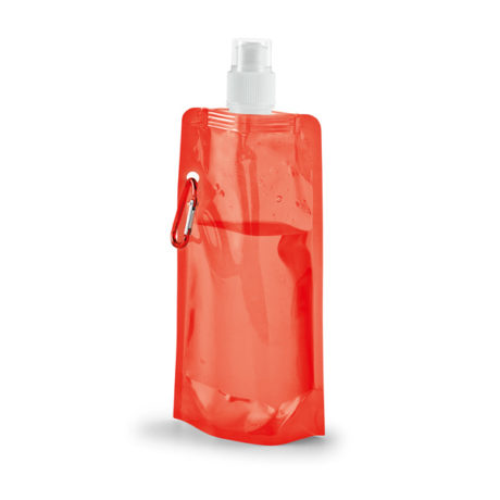 Gourde plastique pliable rouge