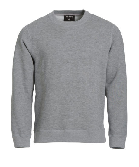 sweat col rond gris chiné