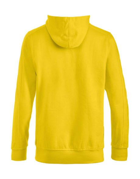 sweat à capuche dos jaune