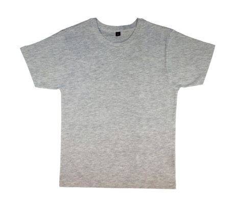 tee shirt col rond gris chiné