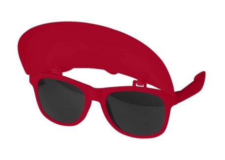 lunettes avec visière rouge