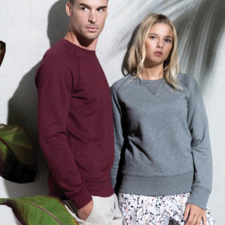 sweat col rond coton bio personnalisable