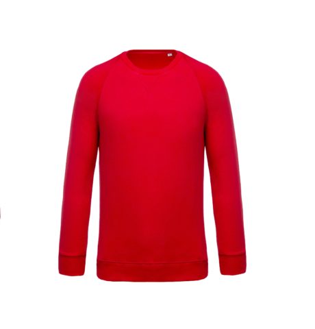 sweat col rond bio rouge