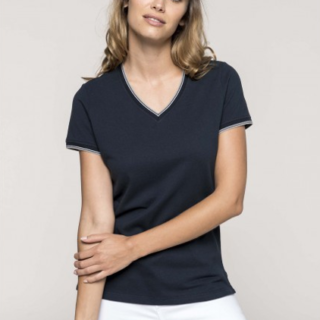 tee-shirt col v femme personnalisable