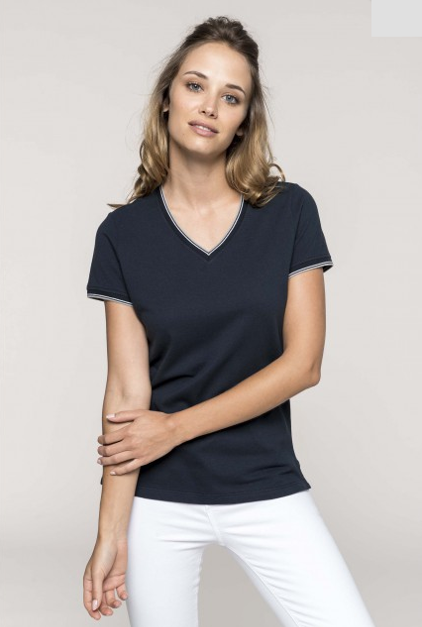 tee-shirt col v femme personnalisable
