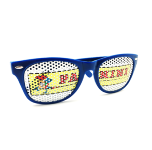 Maquette lunettes bleu panini